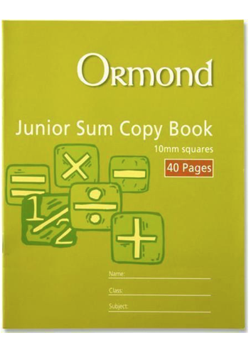 Ormond 40pg 10mm Sq Junior Sum Copy